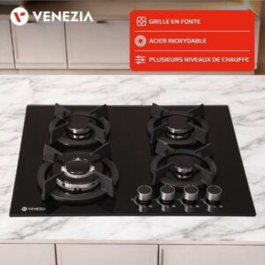 Plaque de cuisson en verre 60cm - Grilles en Font - Made in Turquie
